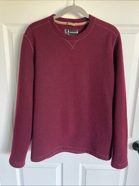 Smartwool Men's Burgundy Crewneck Fleece Pullover